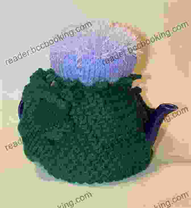 A Close Up Image Of A Knitted Scottish Thistle Tea Cosy, Showcasing Its Intricate And Charming Design. Scottish Thistle Tea Cosy Knitting Pattern