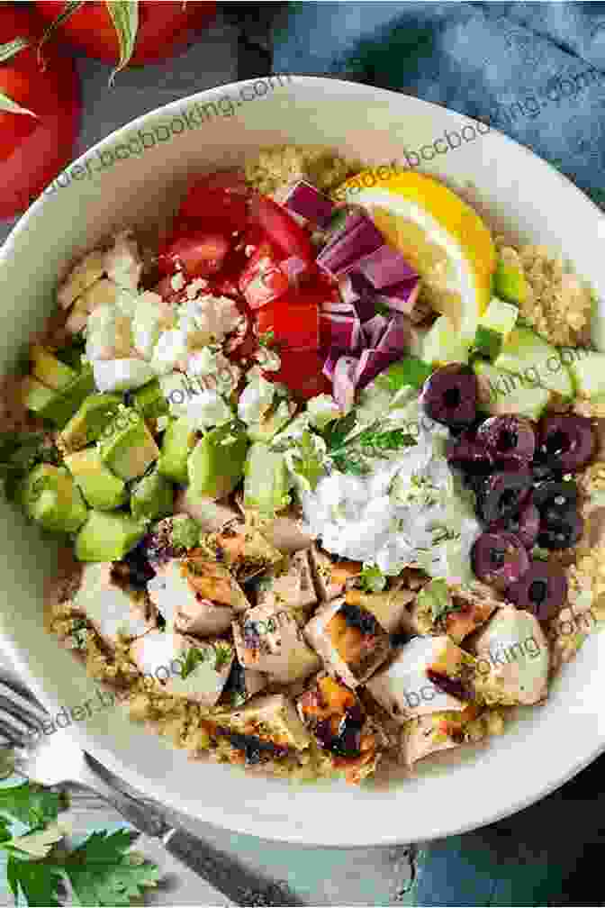 A Colorful Salad Bowl With Grilled Chicken, Quinoa, And Fresh Vegetables Meal Prep For Runners: Cookbook For Those On A Healthy Weight Loss Journey