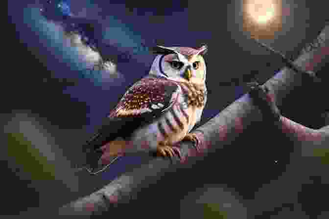 A Majestic Owl Perched On A Branch, Gazing Towards The Starry Night Sky, Symbolizing The Connection Between Nature And The Cosmos Way Of The Earth: 50 Herbs For Healing Each Organ