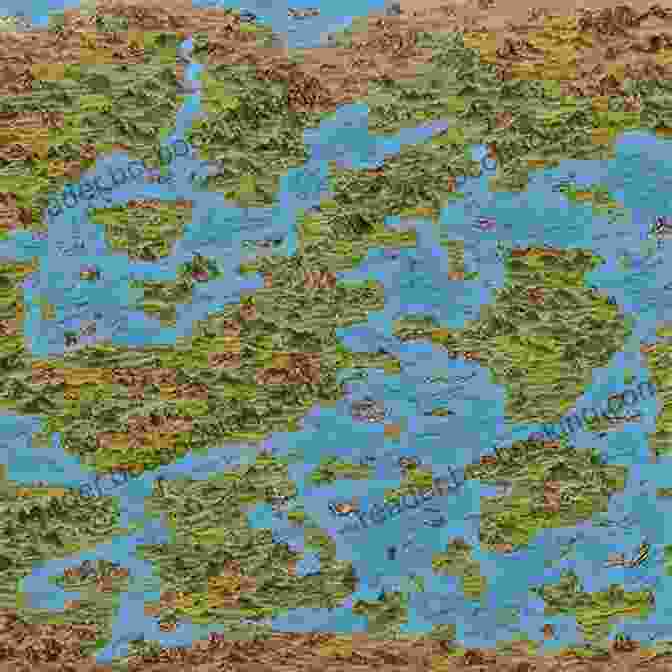 A Meticulously Detailed Fantasy Map Showcasing A Vast Continent With Mountains, Forests, Rivers, And Cities. RPG Map Collection / Dungeons And Caves: Collection Of Maps For Role Playing Games For Gamers And Game Masters