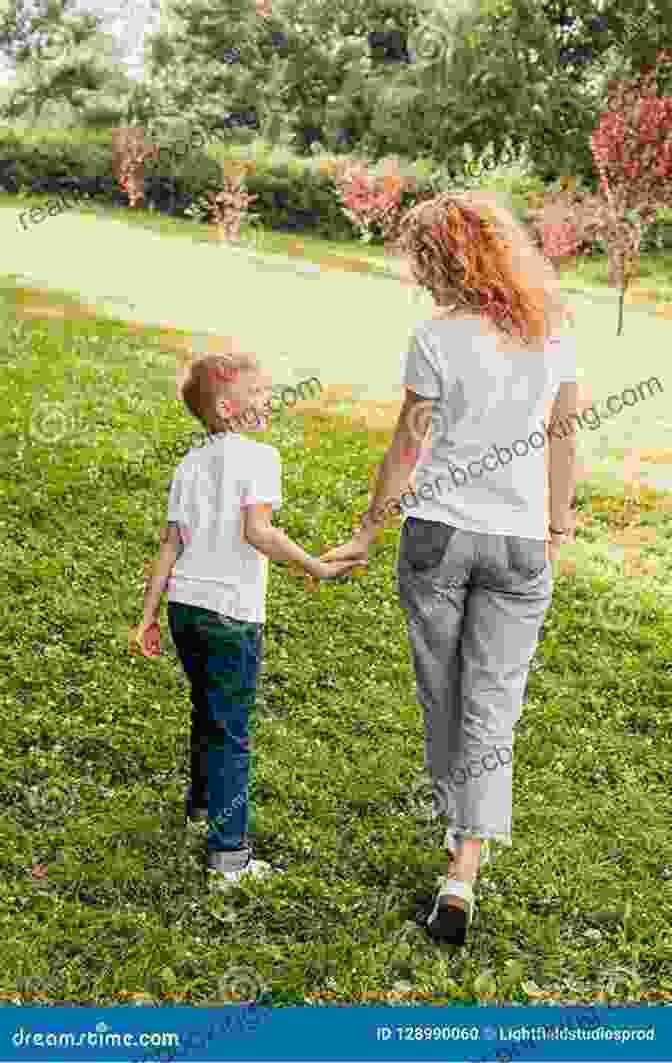 A Mother And Son Walking Together, Holding Hands. Mother And Son: The Respect Effect