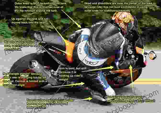 A Motorcycle Rider Demonstrates Proper Body Position While Cornering, Highlighting Counter Steering Techniques. A Twist Of The Wrist: Quick Flavorful Meals With Ingredients From Jars Cans Bags And Boxes: A Cookbook