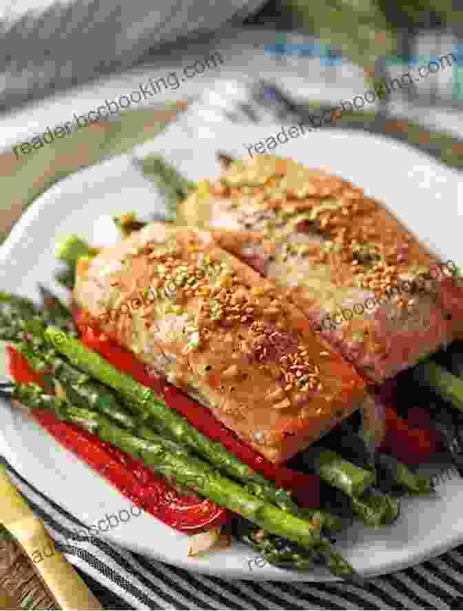 A Plate Of Grilled Salmon With Roasted Asparagus And Cherry Tomatoes Meal Prep For Runners: Cookbook For Those On A Healthy Weight Loss Journey