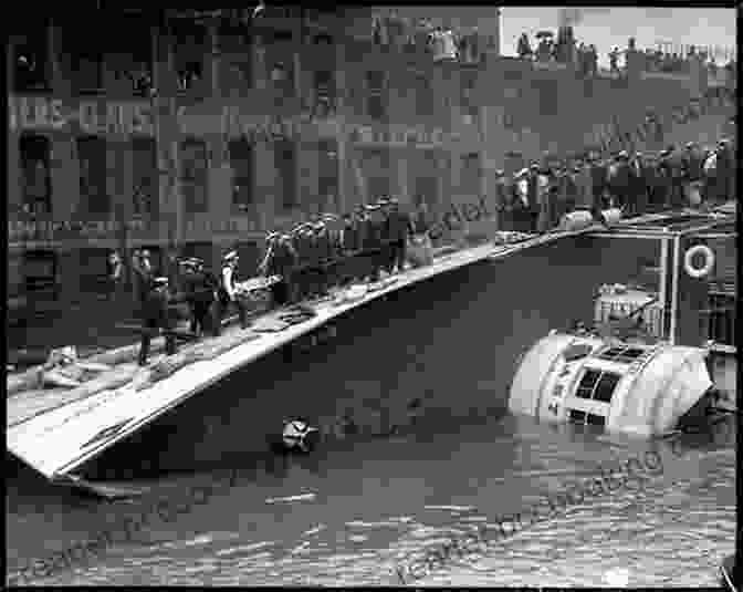 A Poignant Photograph Depicting The SS Eastland Disaster, With The Capsized Ship Surrounded By Rescue Boats And Debris Capsized : The Forgotten Story Of The SS Eastland Disaster