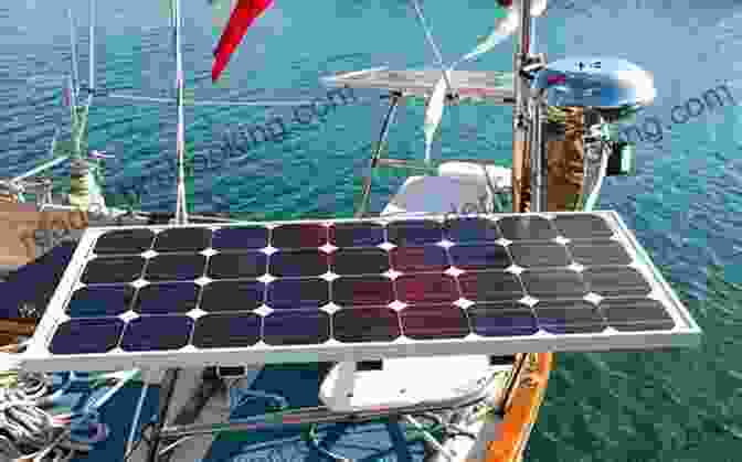 A Sleek Sailboat Equipped With Solar Panels On Its Deck, Harnessing The Sun's Energy For Self Sufficiency Off Grid Solar Power: Discover How To Build A Self Sufficient Solar System From Scratch For Your Boat RV Or Caravan With This Practical Step By Step Guide With Schemes Photos And Illustrations