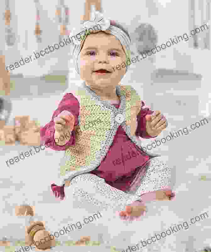 A Smiling Baby Wearing The Crochet Vest, Its Cozy Embrace And Charming Design Adding To The Precious Moment Crochet Baby Vest Pattern Liesl Sonnenliesldesign