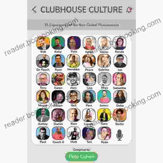 Clubhouse Culture Book Cover Featuring 35 Vibrant Faces Clubhouse Culture: 35 Experiences Of The New Global Phenomenon