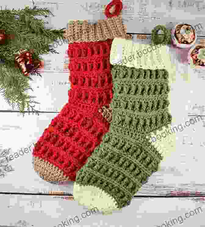 Crochet Stocking Ornaments In Red And Green With White Trim Christmas Ornaments Crochet Ideas: Crochet Christmas Ornament Tutorials