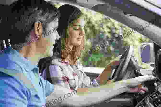 Father Teaching Teenage Daughter How To Drive, Promoting Responsible Driving Habits. Teaching Your Teenager How To Drive Safely
