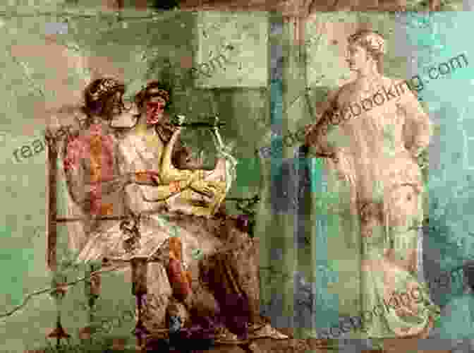 Pompeian Fresco Depicting A Woman Playing A Lyre Pompeii: Art Industry And Infrastructure