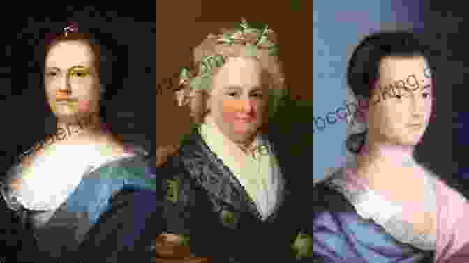 Portraits Of Martha Washington, Abigail Adams, And Dolly Madison Alongside Images Of Enslaved Individuals Ties That Bound: Founding First Ladies And Slaves