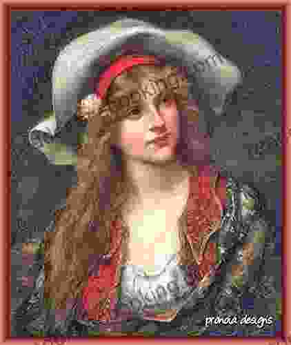 Counted Cross Stitch Pattern: Young Beauty With Floppy Hat By Francois Martin Kavel: 19th Century Victorian Ladies